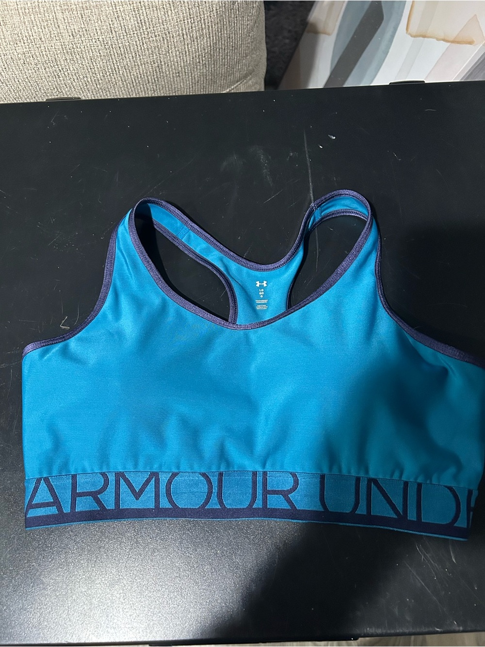 Size large Under Armour Women's Teal Racerback Sports Bra